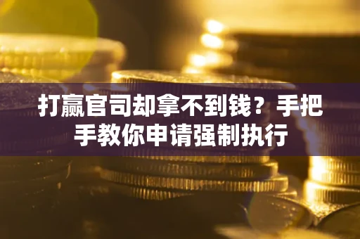 武汉打赢官司却拿不到钱？手把手教你申请强制执行