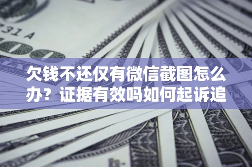 武汉欠钱不还仅有微信截图怎么办？证据有效吗如何起诉追回欠款？