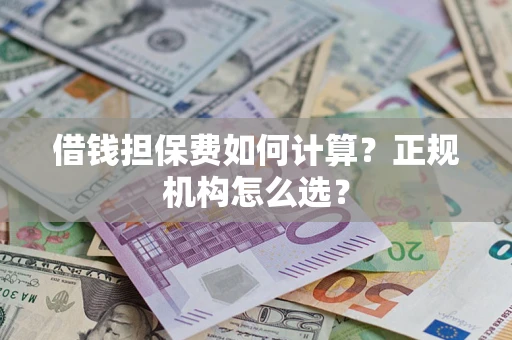 武汉借钱担保费如何计算？正规机构怎么选？