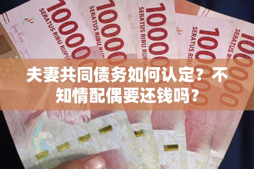 武汉夫妻共同债务如何认定？不知情配偶要还钱吗？