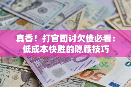 武汉真香！打官司讨欠债必看：低成本快胜的隐藏技巧