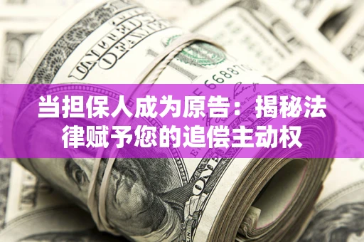 武汉当担保人成为原告：揭秘法律赋予您的追偿主动权